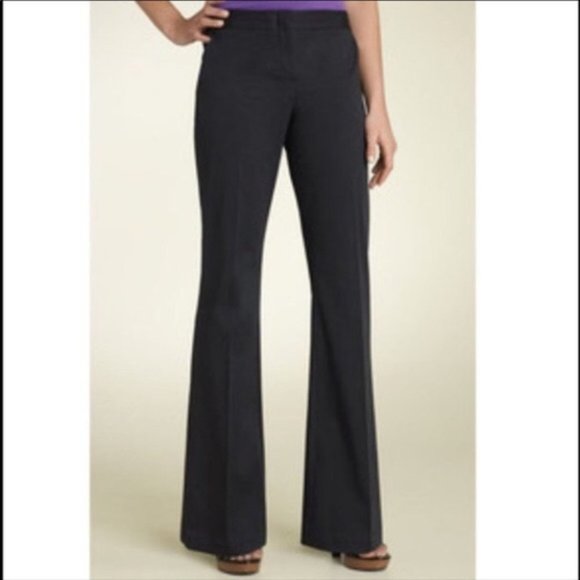 BCBGMAXAZRIA Carla Slim Flare Navy Dress Pants - Picture 1 of 6